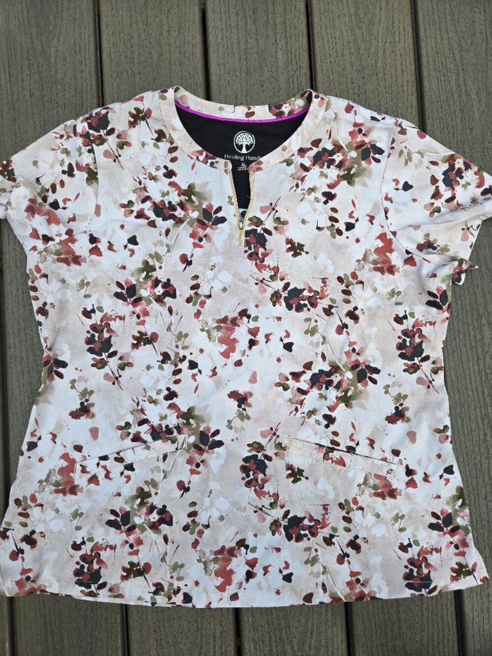 Healing Hands scrub top